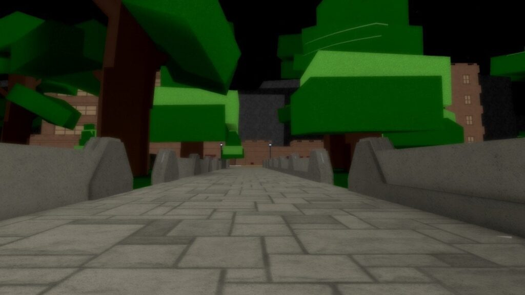 Feature image for our RE XL Dragon Balls. It shows a walkway lined with trees in-game.