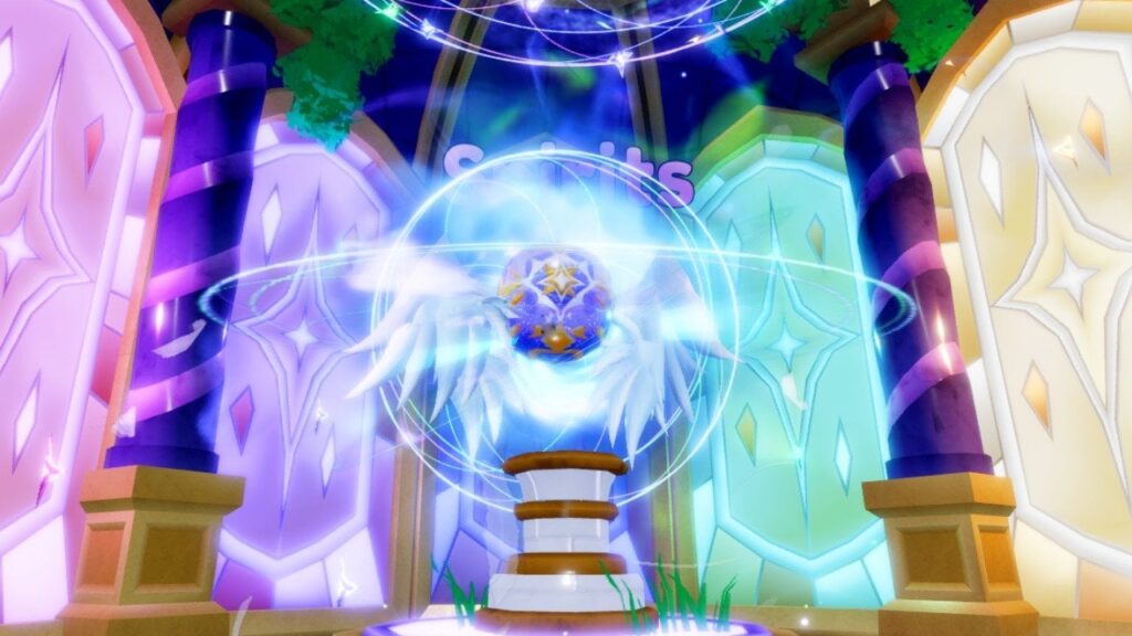 Feature image for our Anime Defenders spirits guide. It shows the spirit altar.