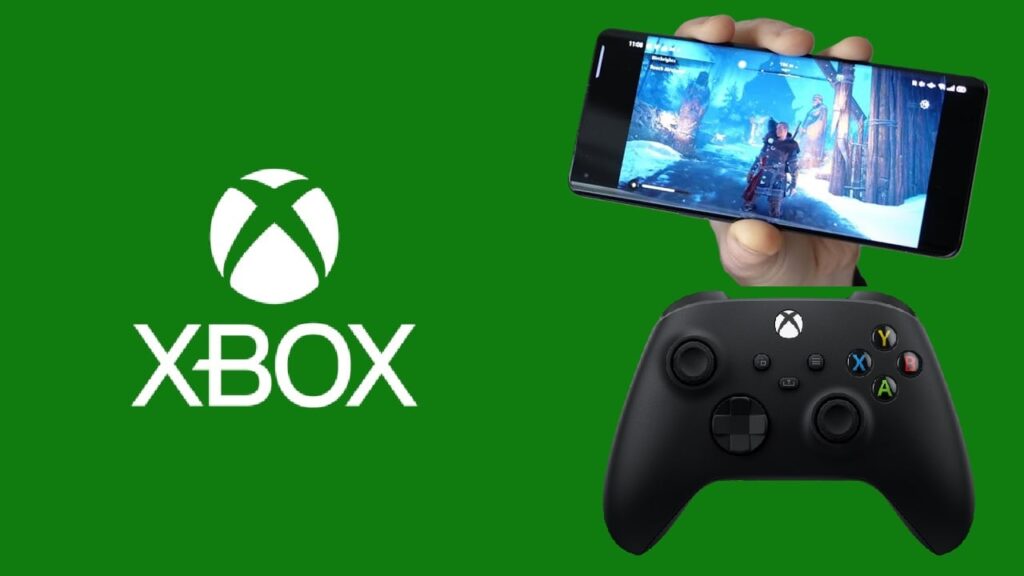 featured image for our news on Xbox mobile app. It features an Xbox console and an Android mobile phone.