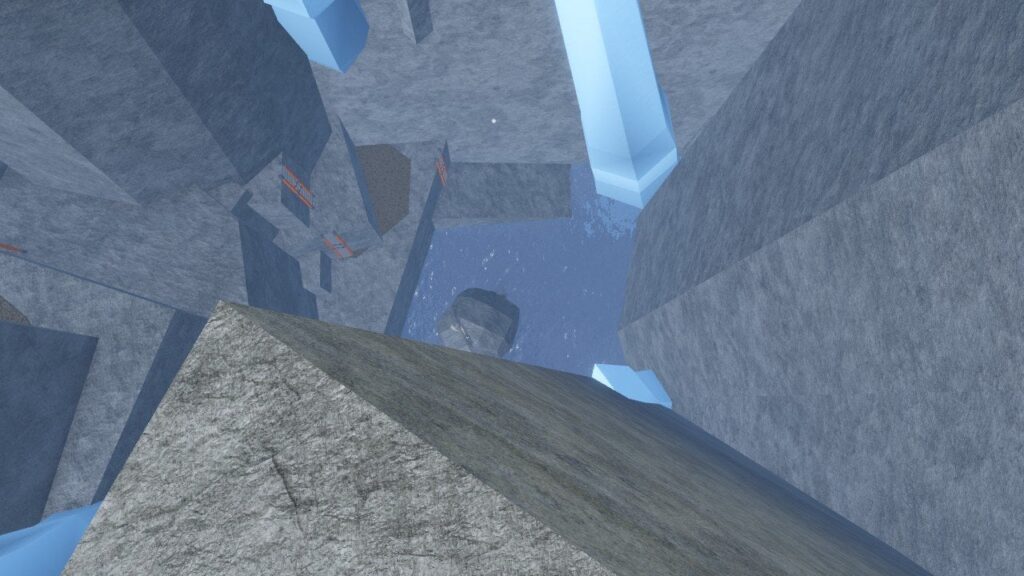 Feature image for our Fisch Cryogenic Canal Bestiary guide. It shows a view into a cave pit with water at the bottom.